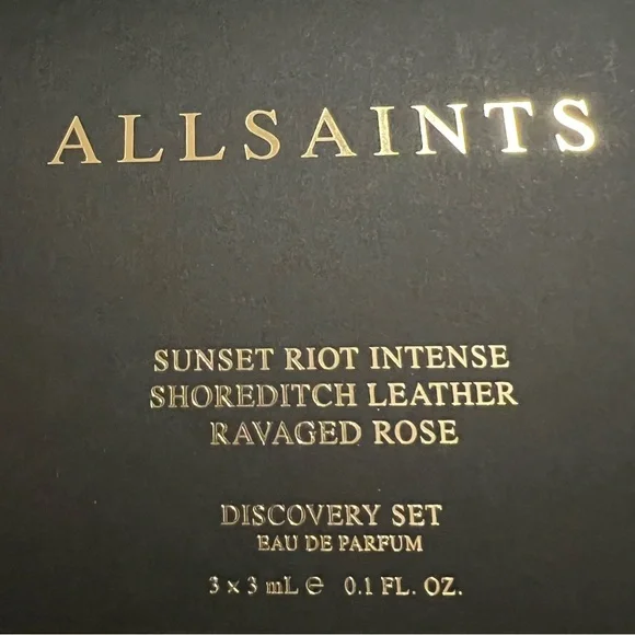 AllSaints make-up bag/pouch and Discovery Set 3 x 3 ml EDP - Picture 4 of 5